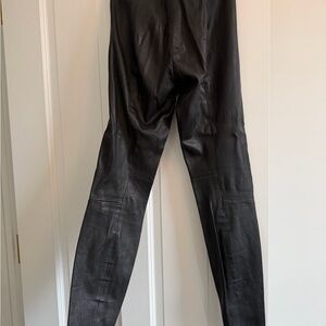 Vince Midnight Black Leather leggings